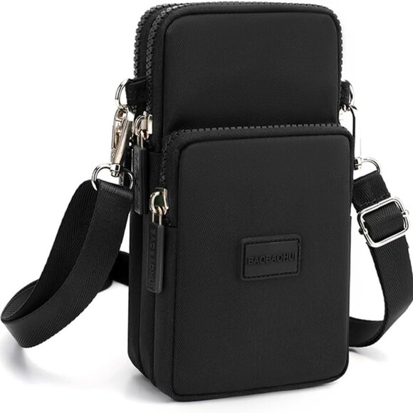 Accessories - Stylish Small Women's Crossbody Handbag - Zipper Closure, Lightweight Nylon